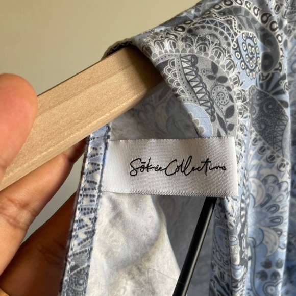 Sokie Collective Puff Sleeve Paisley Mini Dress - Picture 8 of 10